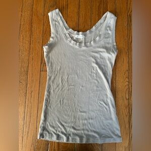 Stylish Gray Ribbed Tank Top